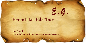 Erendits Gábor névjegykártya